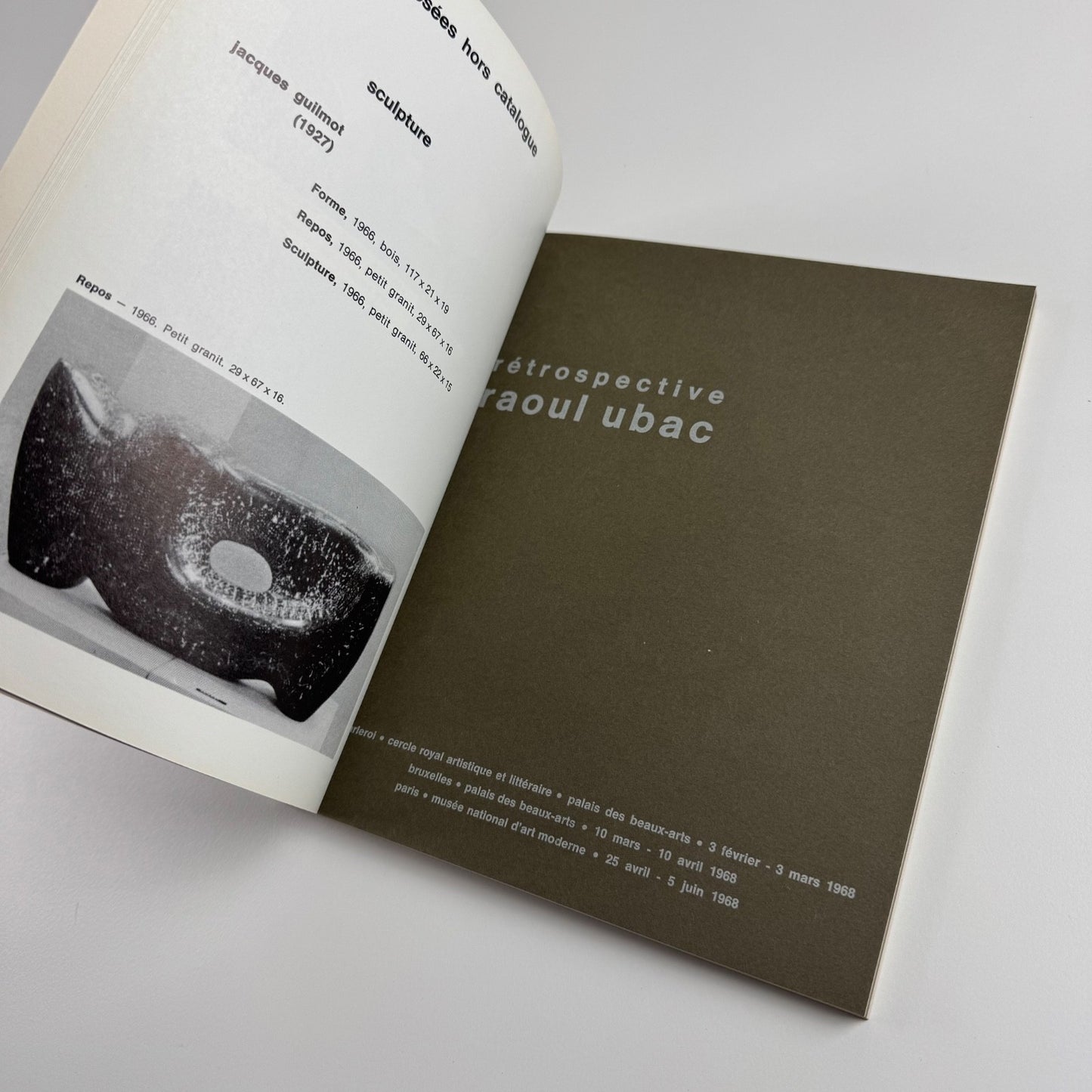 41e Salon du 3 au 25 février. Rétrospective Raoul Ubac, hommage à René Magritte et Oeuvres des Membres | Palais des BeauxArts de Charleroi, 1968