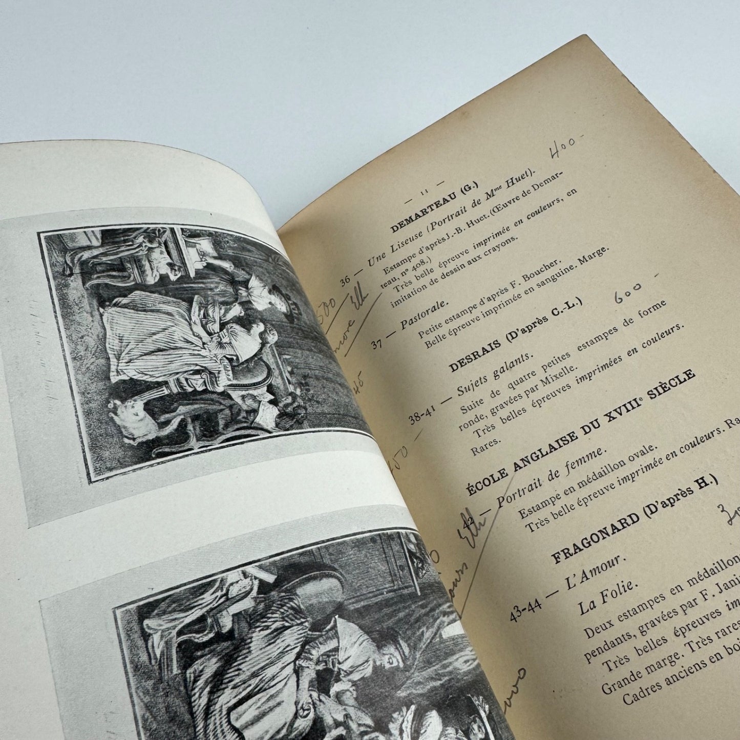 Catalogue D'un Importante Mobilier Ancien et Moderne, Estampes Anciennes Du XVIIIe Siecle des Ecoles Francaise et Anglaise....Le Tout Appartenant a Mlle. Hélène Chauvin. Paris, 2 to 4 June 1908. Me. F. Lair-Dubreiul.  Bookplate for Henriette Sergy