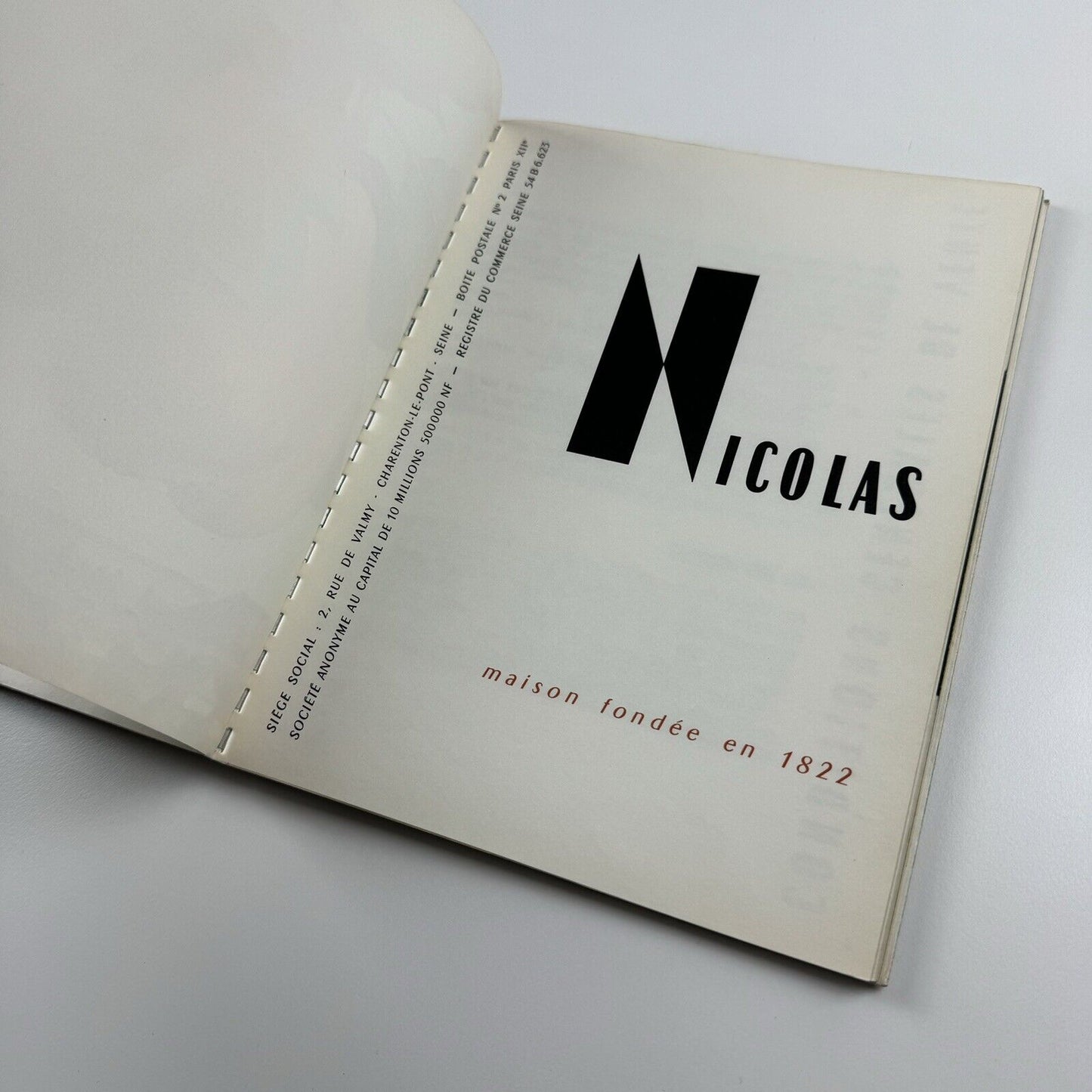 Établissements Nicolas: Maison Fondee En 1822 | Alfred Latour, 1960
