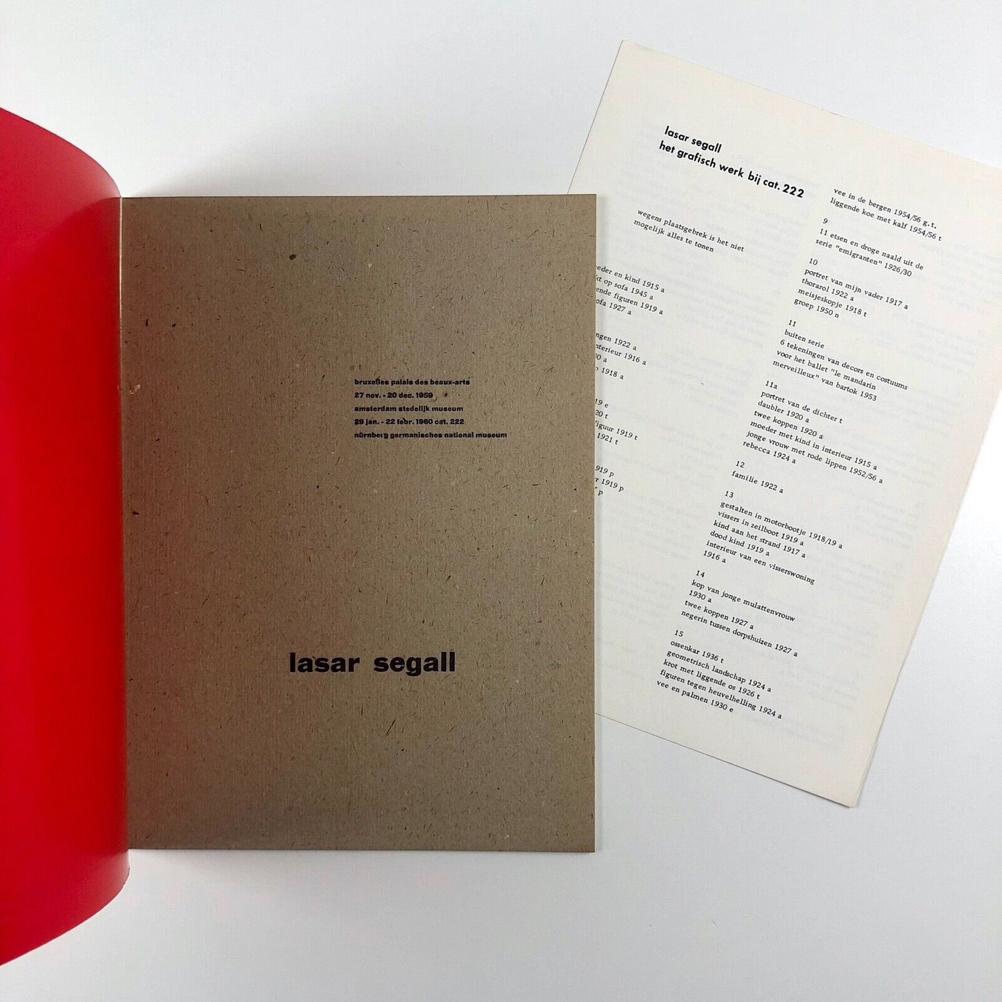Lasar Segall | Stedelijk Museum exhibition catalogue 1959/60