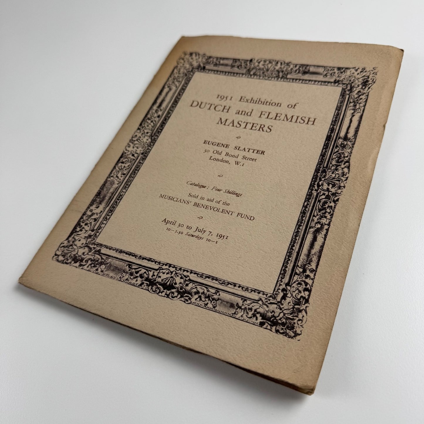 Catalogue of the 1951 exhibition of Dutch & Flemish Masters | Eugene Slatter, London, 1951 + private view invite
