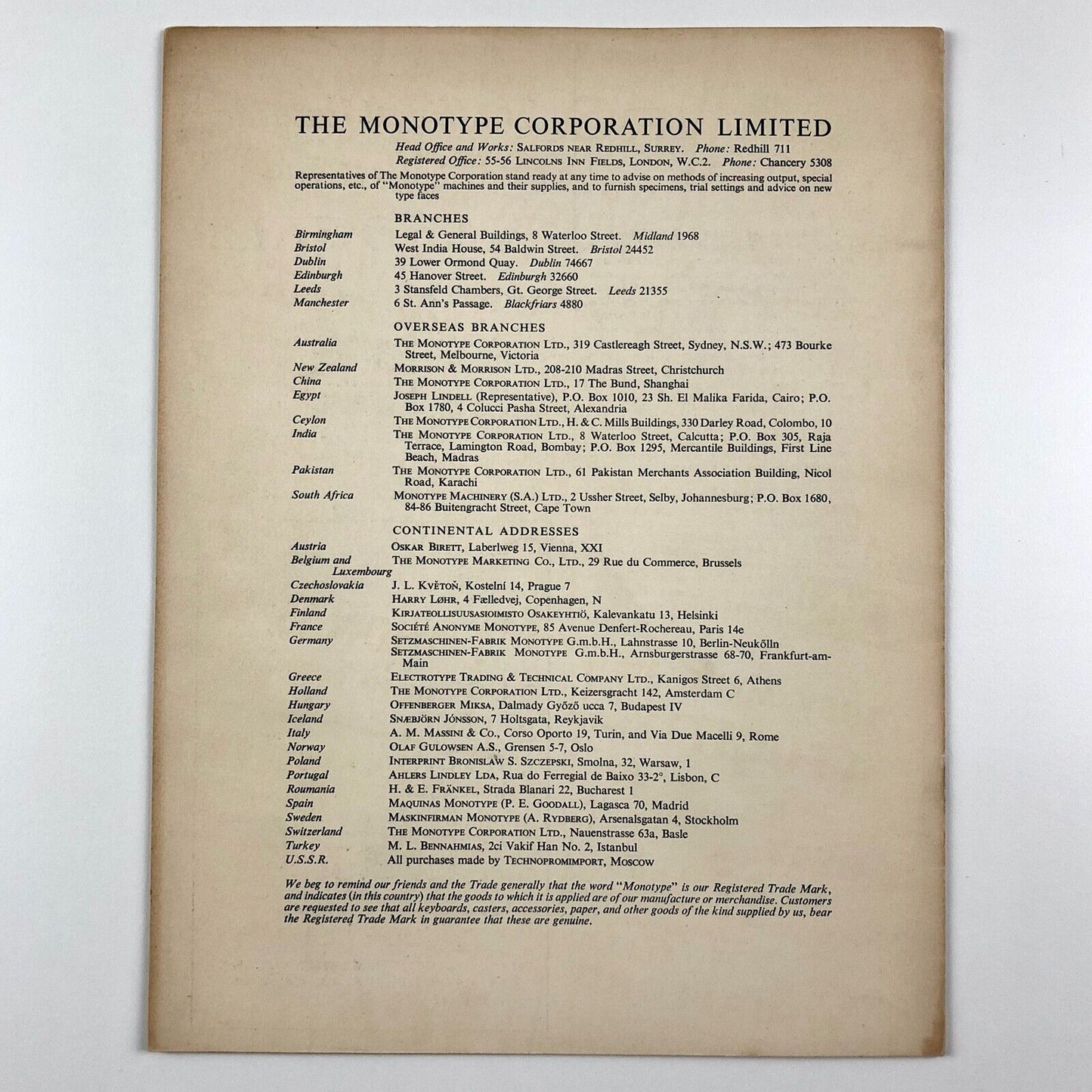 Re-Dressing the House-Set Advertisements | Reprinted from the Monotype Recorder