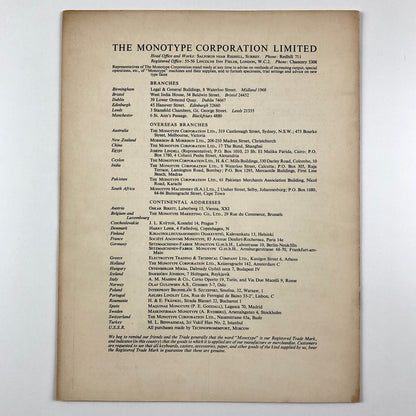 Re-Dressing the House-Set Advertisements | Reprinted from the Monotype Recorder