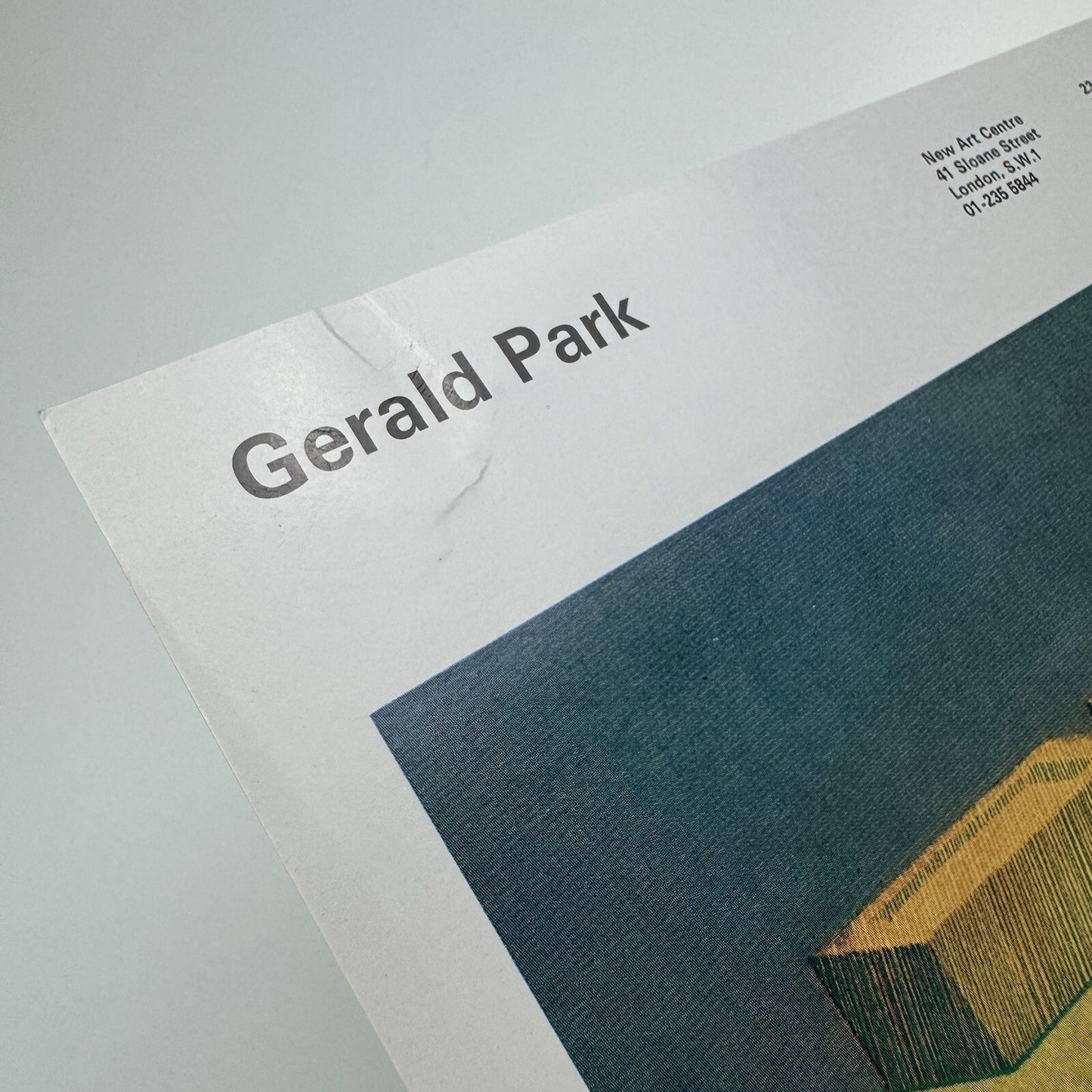 Private view invite – Gerald Park | New Art Centre, London 1973