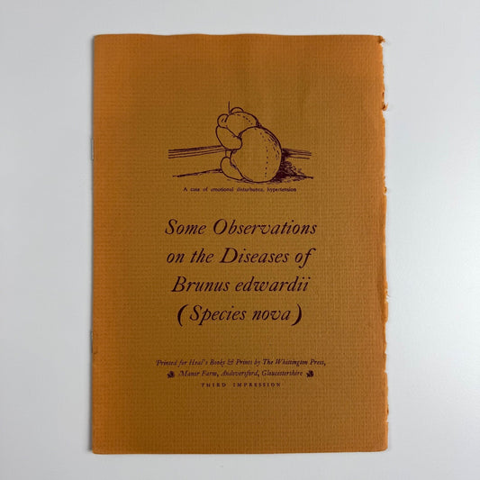 Some Observations on the Diseases of Brunus edwardii (Species nova) by D.K. Blackmore. Printed for Heal's Books & Prints by The Whittington Press 1972 third impression