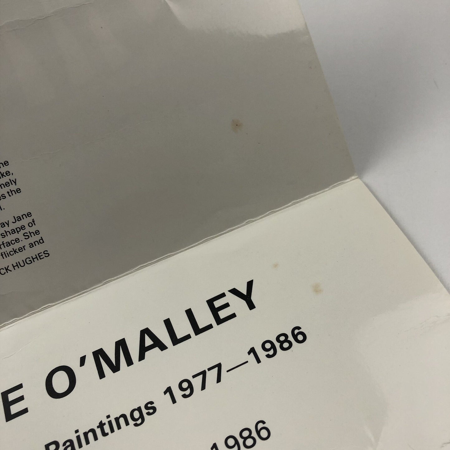 Promotional card – Jane O'Malley – Selection of Paintings 1977-86 | Montpelier Studio