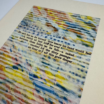A Humument page 'He saw her as he turned' by Tom Phillips Tetrad Press, 1970