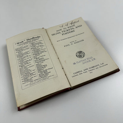 How to write signs, tickets and posters editor Paul N. Hasluck | Cassell & Co, 1914 [Copus & Sons]