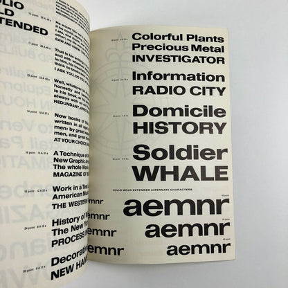 Folio type specimen brochure | Bauer Type Foundry | Possibly 1960s