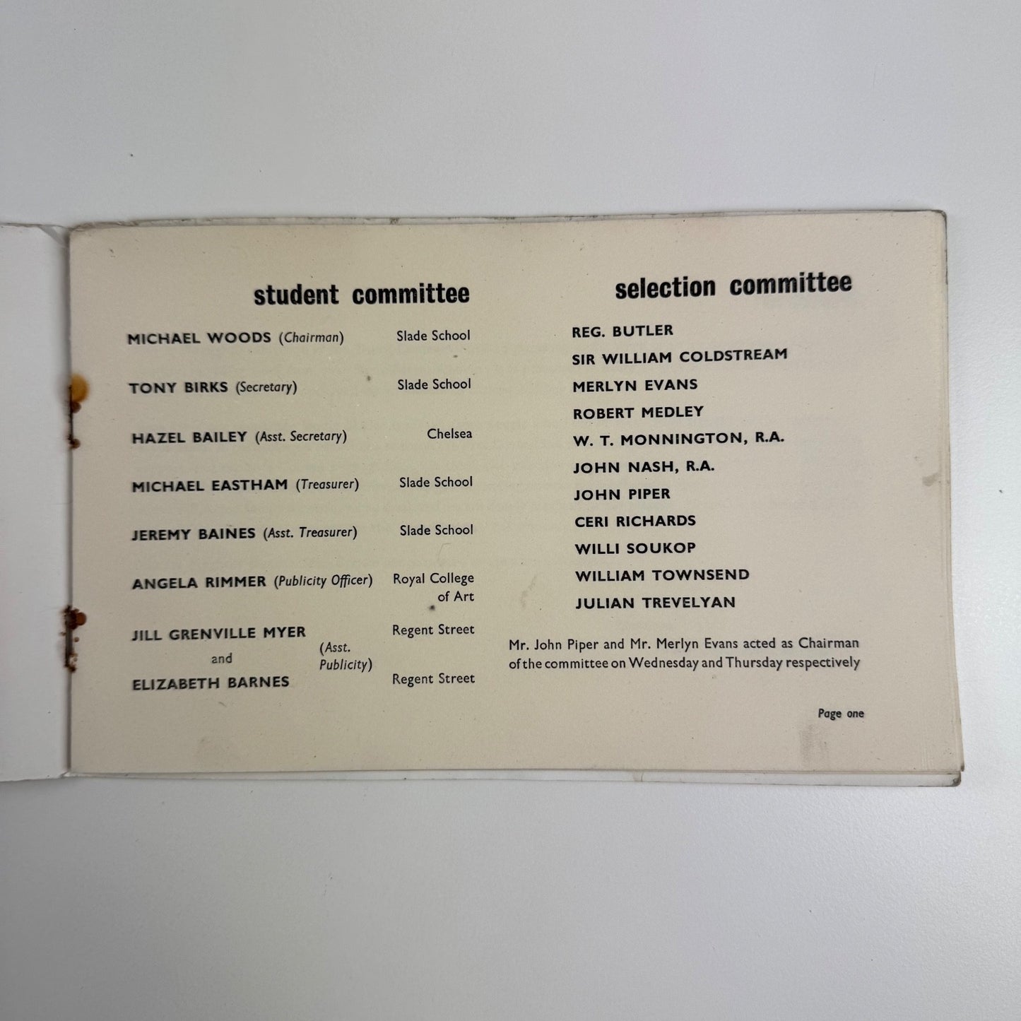 Young contemporaries | RBA Galleries, London, 1957