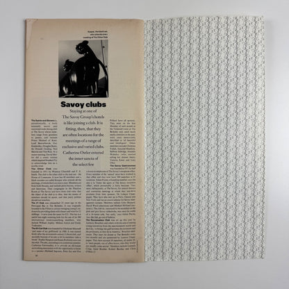 Leaflet Tatler’s thousand most socially significant people in 1992 Savoy Group