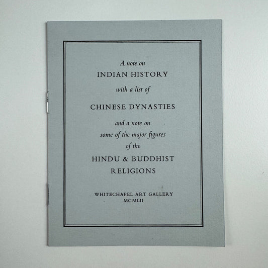 Small leaflet The Arts of India and China | Whitechapel Art Gallery, 1952