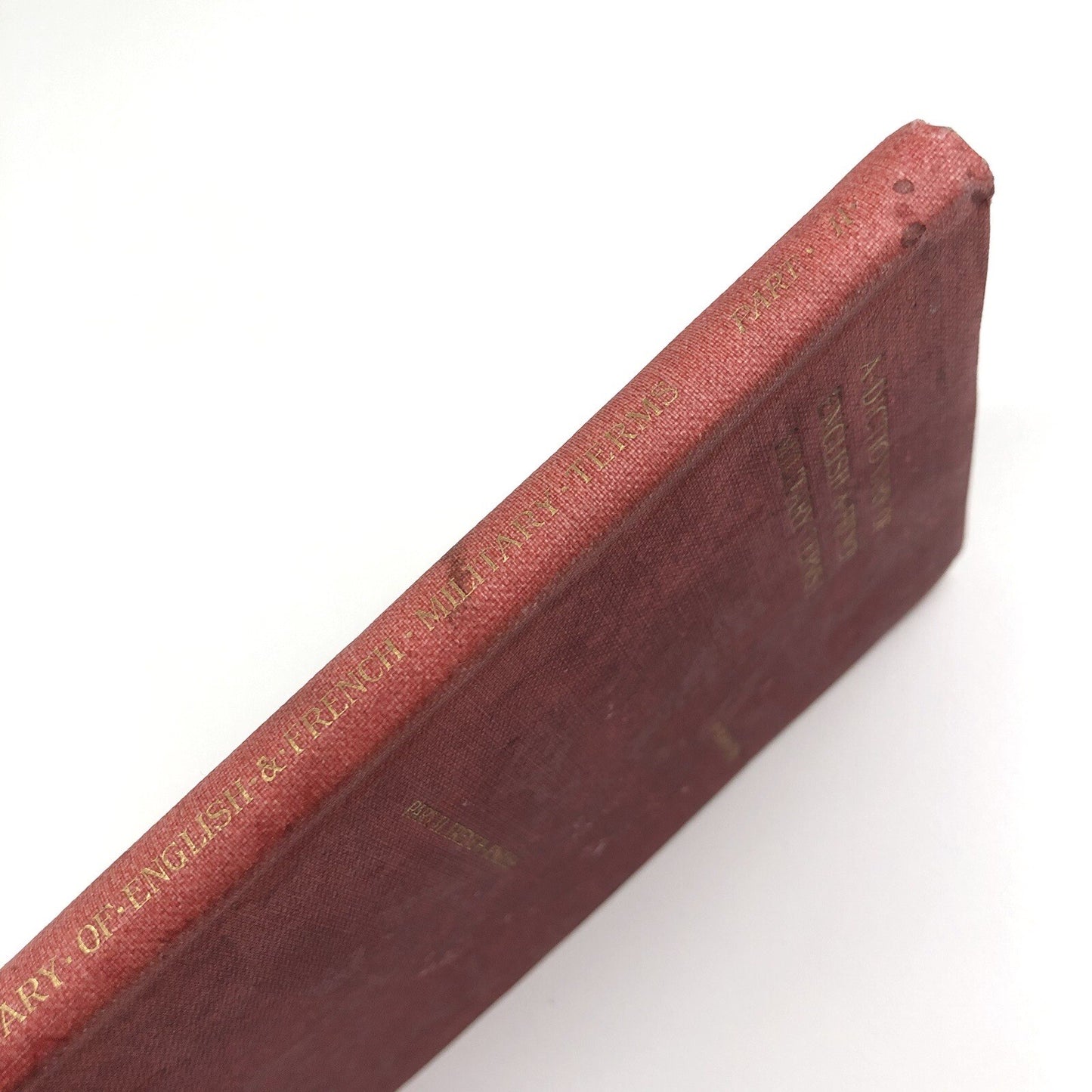 A Dictionary or English & French Military Terms | A. Barrère Part II, Hachette 1917