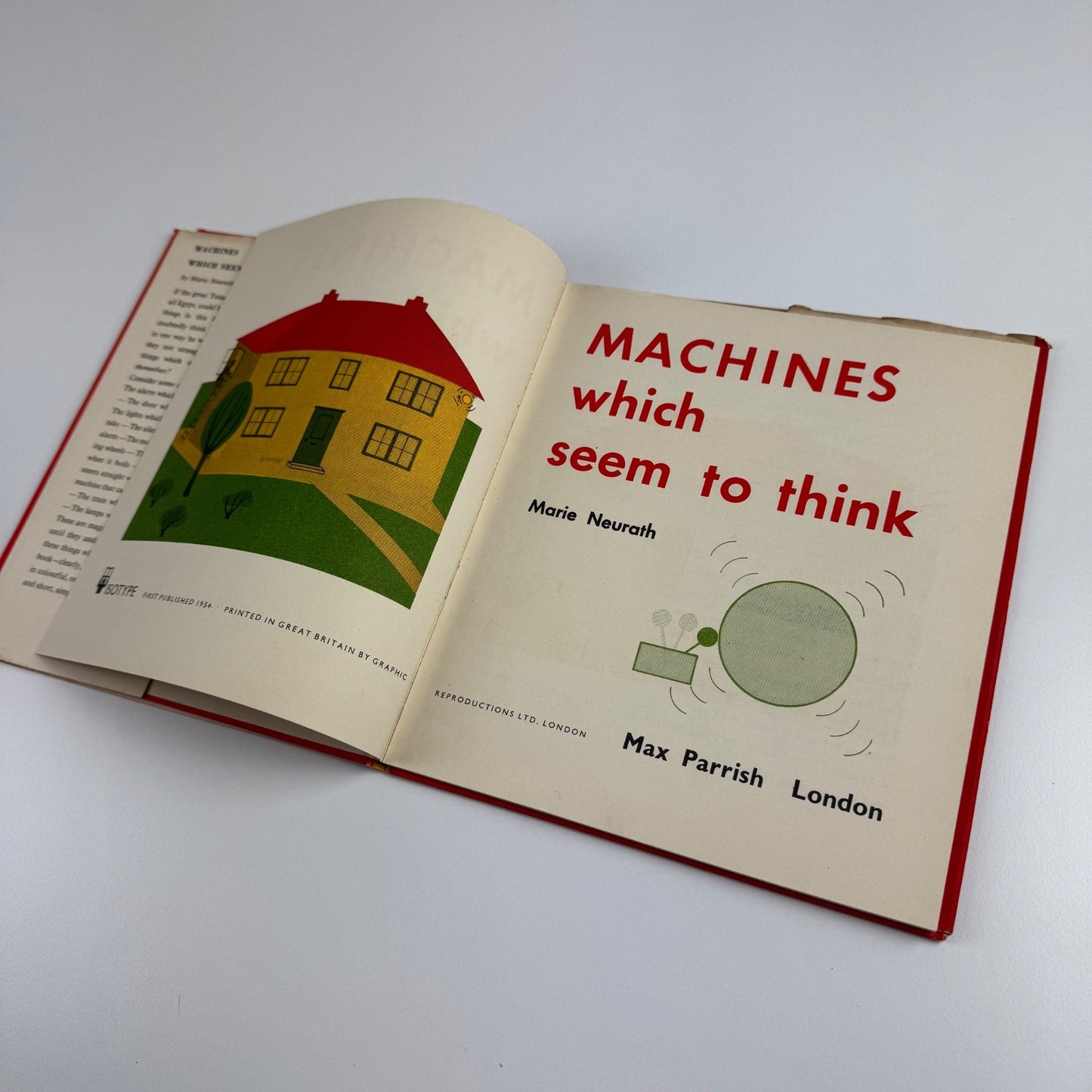 Machines which seem to think by Marie Neurath. Max Parrish, London, 1954 Isotype Institute