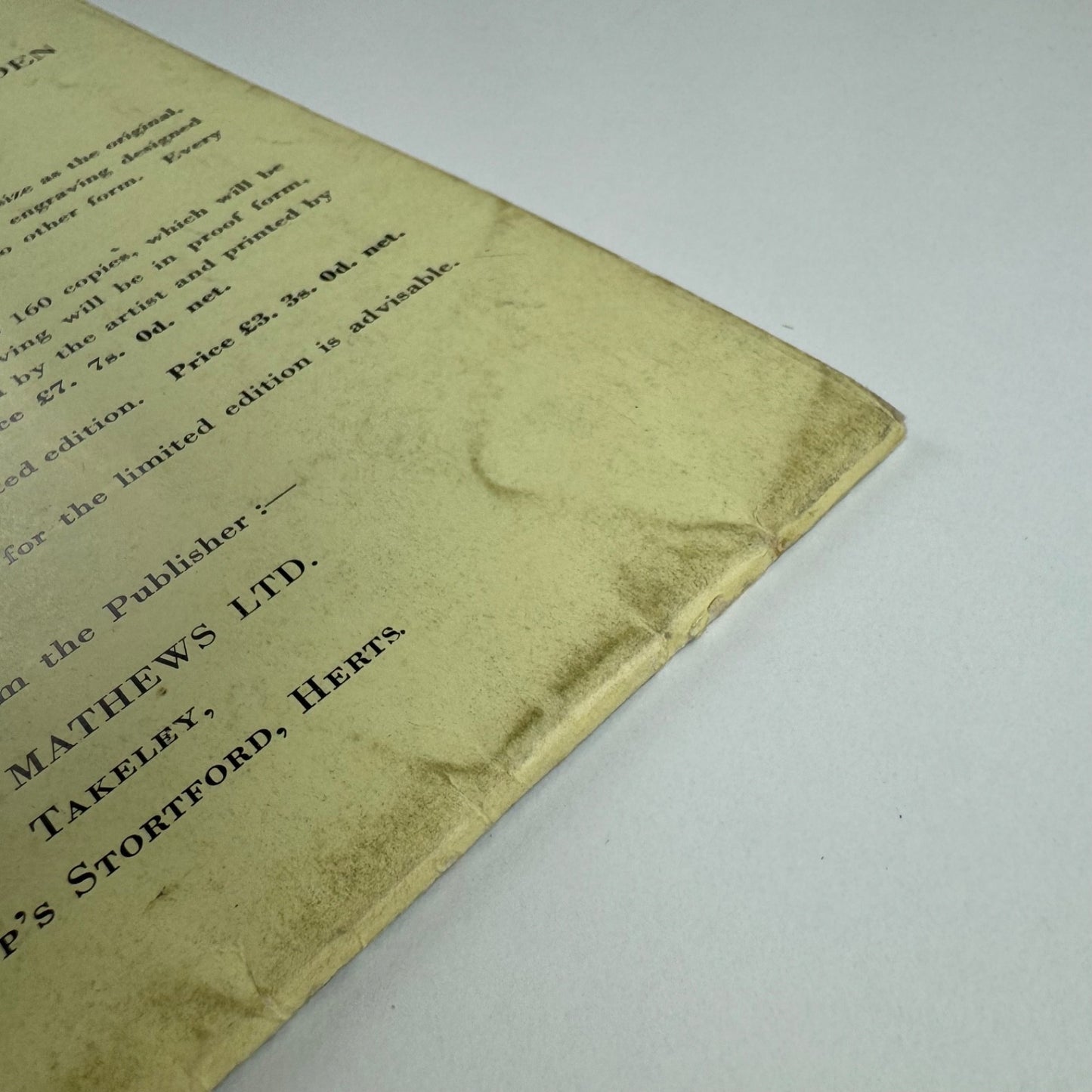 The Copy Book Collector’s Catalogue 99 issued by Elkin Mathews Ltd 1944?