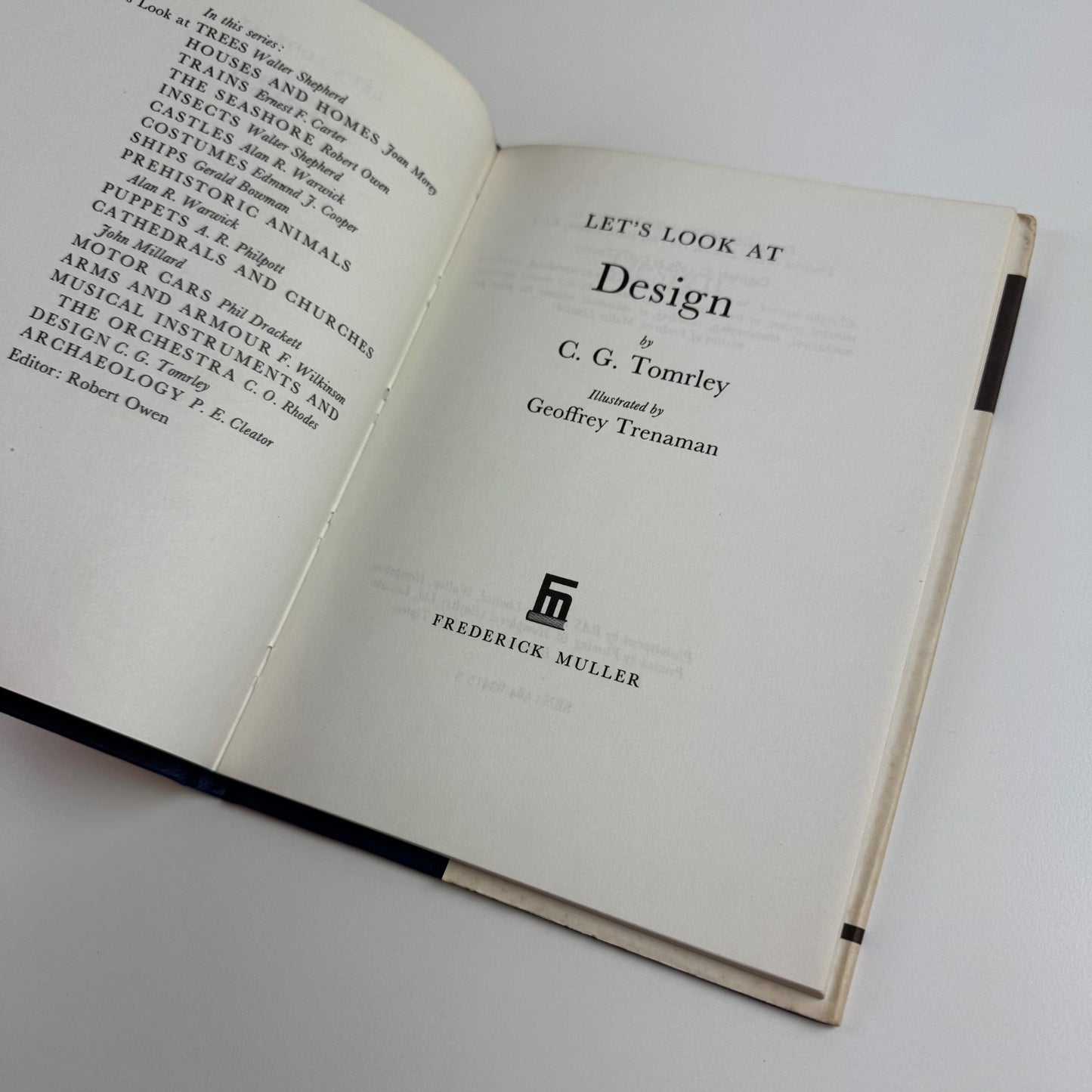 Let’s Look at Design by C.G. Tomrley | Frederick Muller, 1969 illustrated by Geoffrey Trenaman