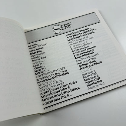 Headline Typefaces – Equation Graphics Ltd London | Type specimen booklet, undated