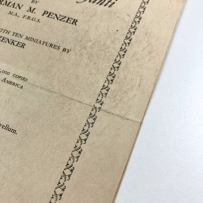 Prospectus for Nala & Damayanti by Norman M. Penzer | A.M. Philpot Ltd | Undated, presumed to be c.1926