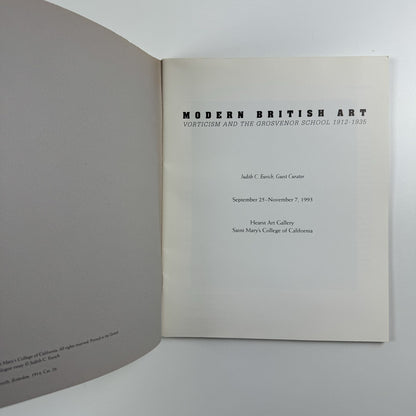 Modern British Art - Vorticism and the Grosvenor School | Arts Council 1993
