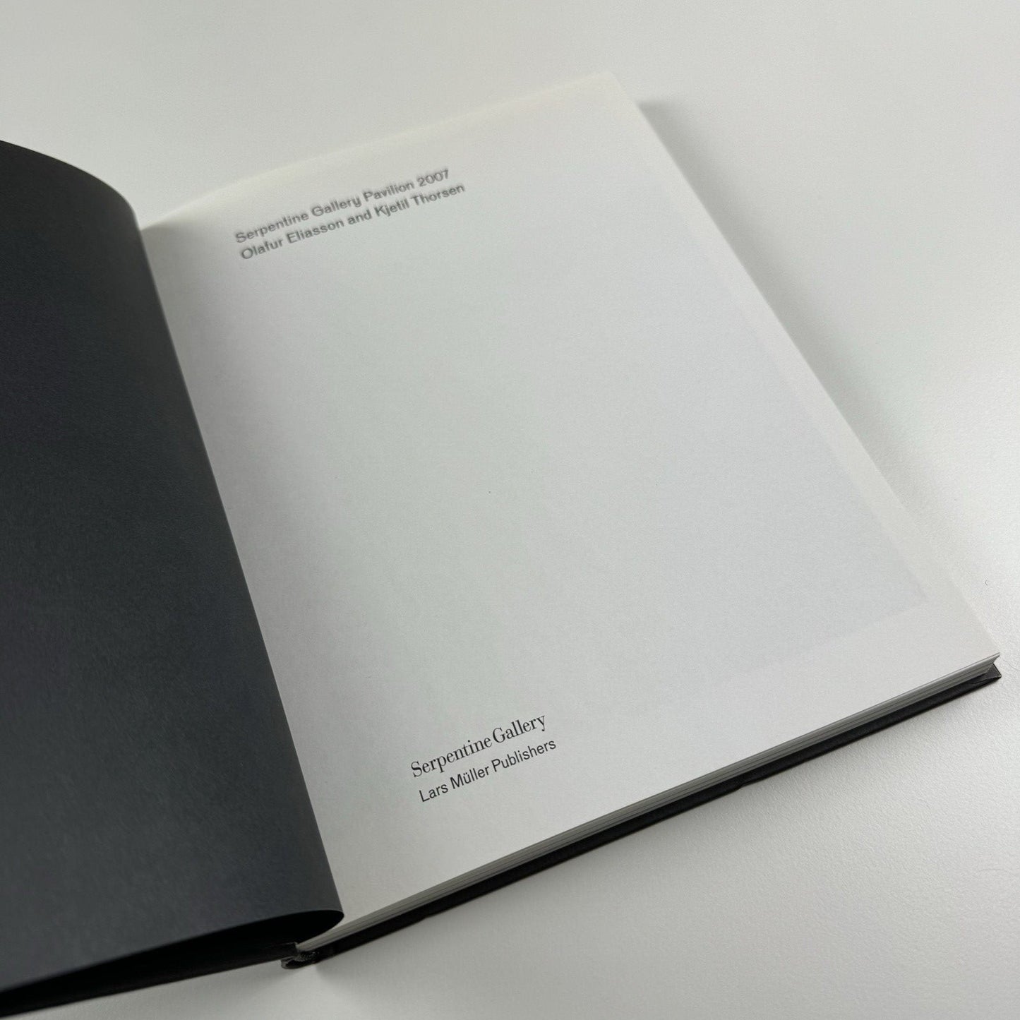 Olafur Eliasson and Kjetil Thorsen | Serpentine Gallery Pavilion, 2007 catalogue