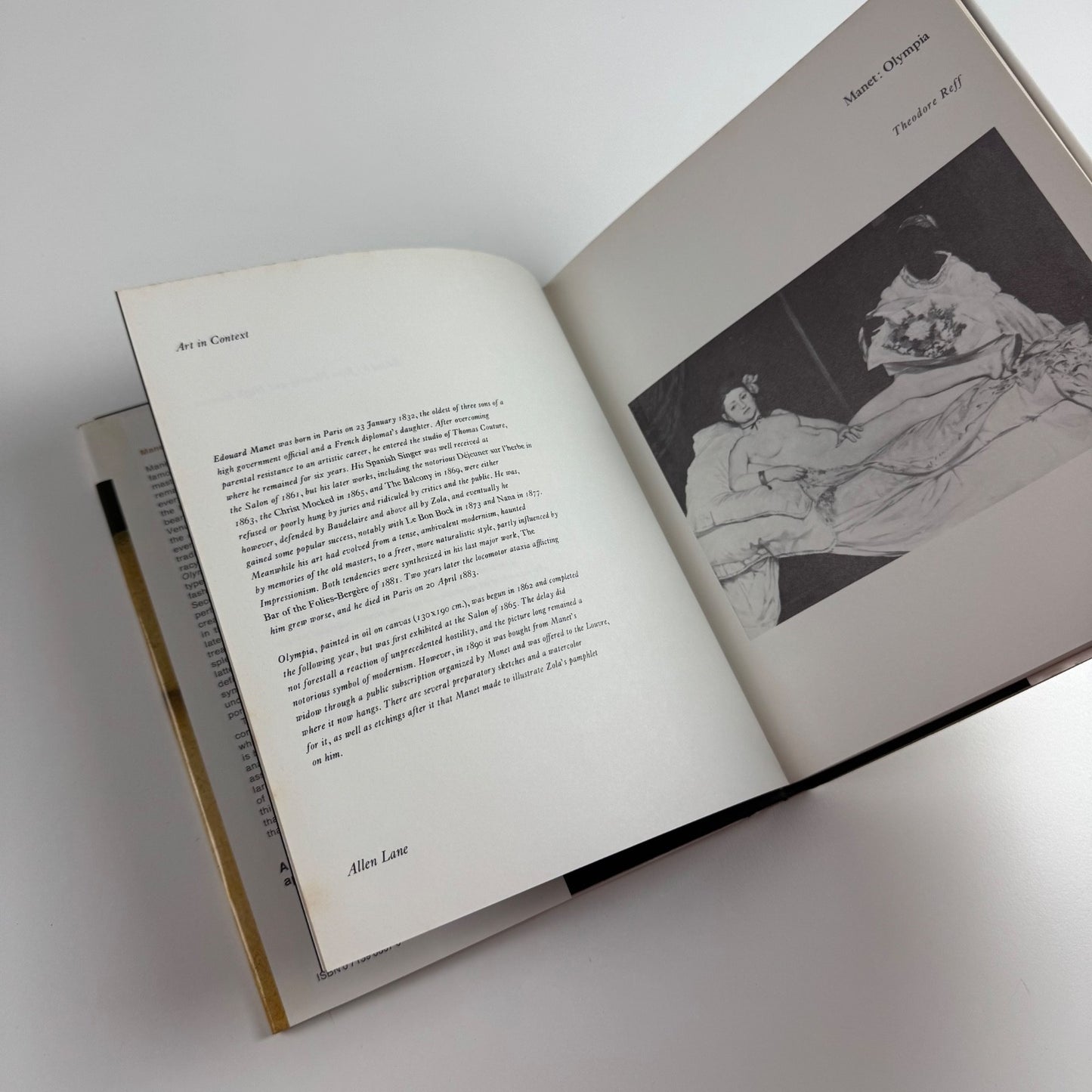 Manet Olympia by Theodore Reff | Art in Context. Allen Lane, 1976