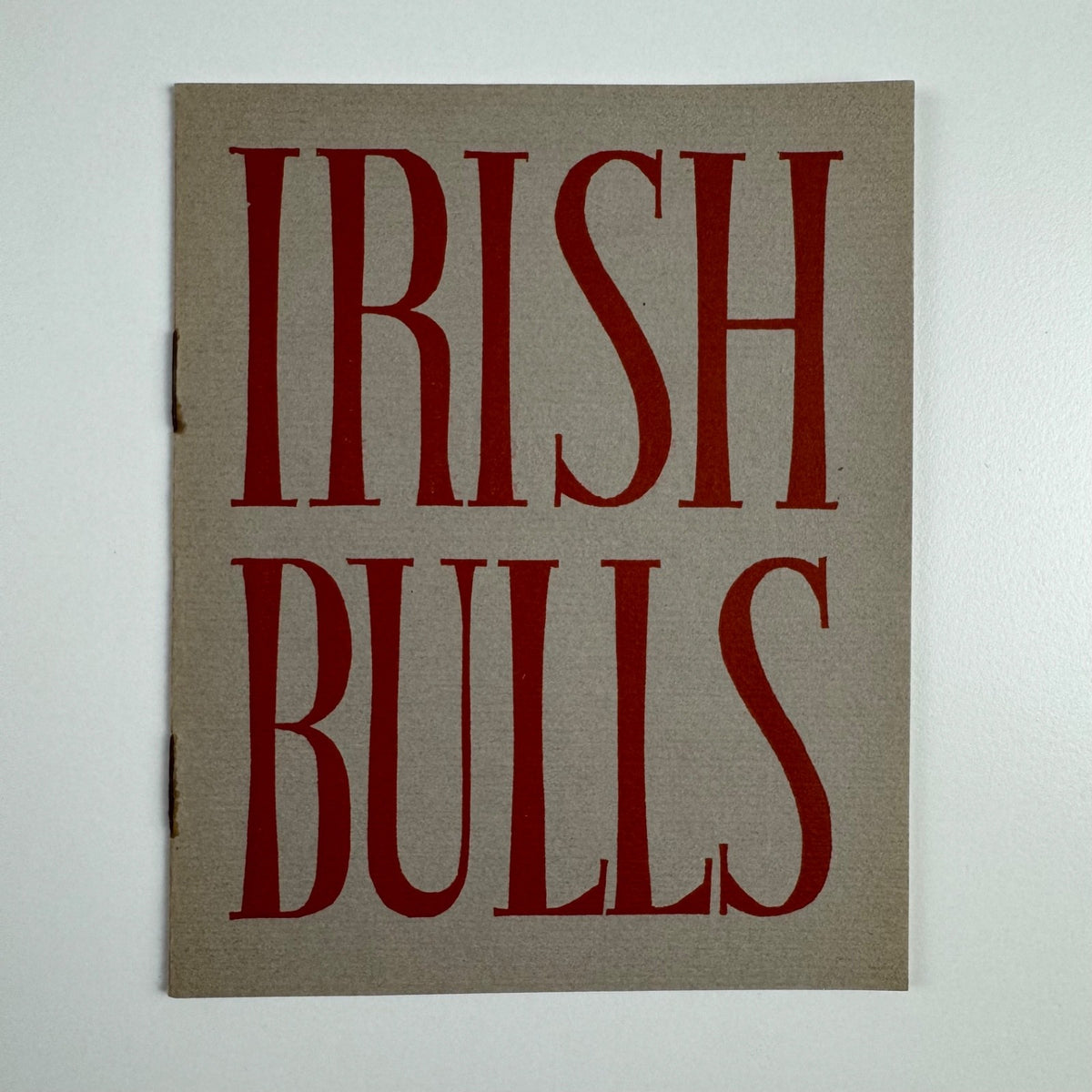 Booklet — Irish Bulls by P. Grierson | Rampant Lions Press, 1938