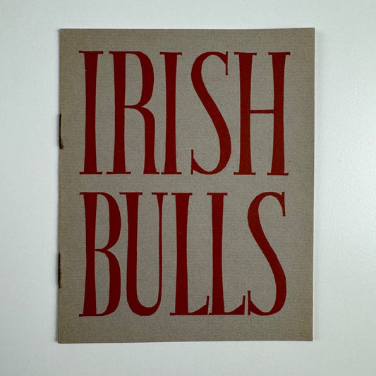 Booklet — Irish Bulls by P. Grierson | Rampant Lions Press, 1938