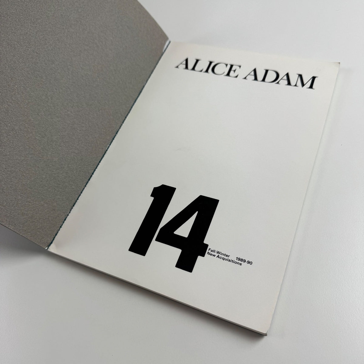 Alice Adam. 14 New Acquisitions Fall-Winter 1989-90