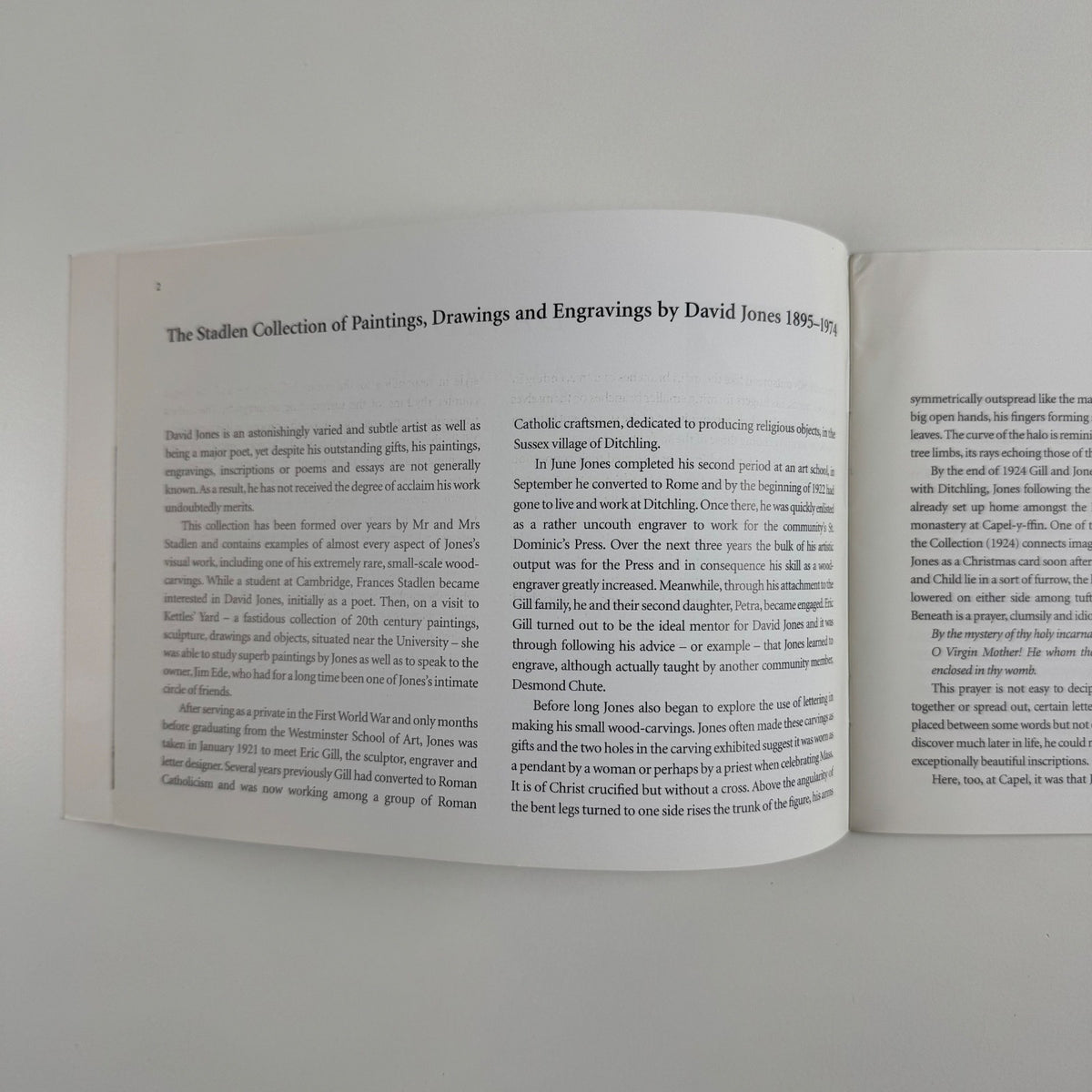 David Jones Poetic & Spiritual Paintings, Drawing, Engravings | Monnow Valley Arts Centre, 2006