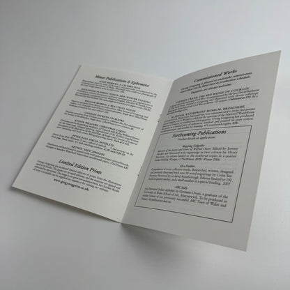 Leaflet Gwasg Gregynog | Books in Print at 1 September 2006