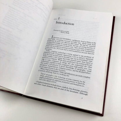 Digital Typography. An Introduction to Type and Composition for Computer System Design by Richard Rubinstein | Addison-Weseley Publishing Co, 1988.