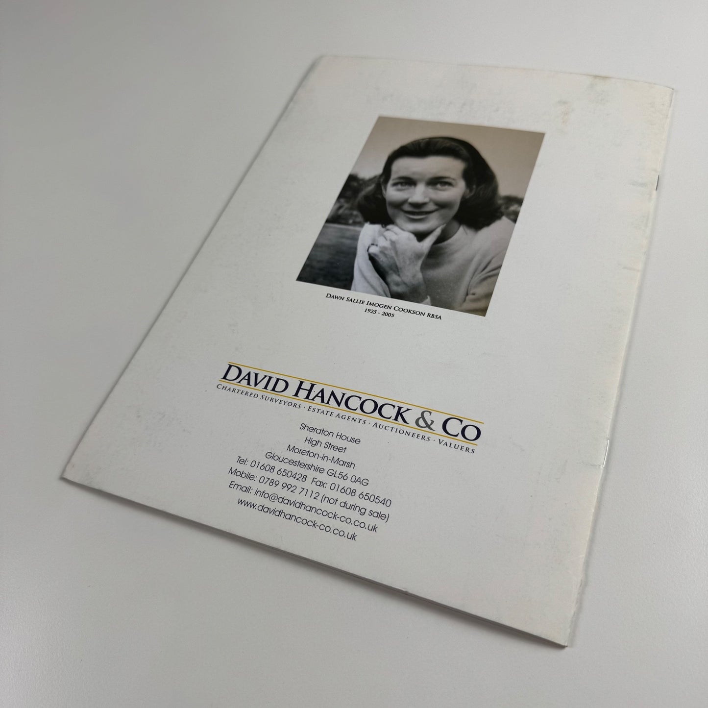 The artist’s studio sale of Dawn Cookson | David Hancock & Co, 18 November 2005