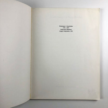 Homage à Senefelder. 1771-1971 | Felix H. Man | Stuckvilla Munich exhibition catalogue, 1971