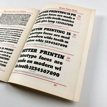 Beton Bold, Medium and Extra Bold | Intertype Corporation specimen booklet