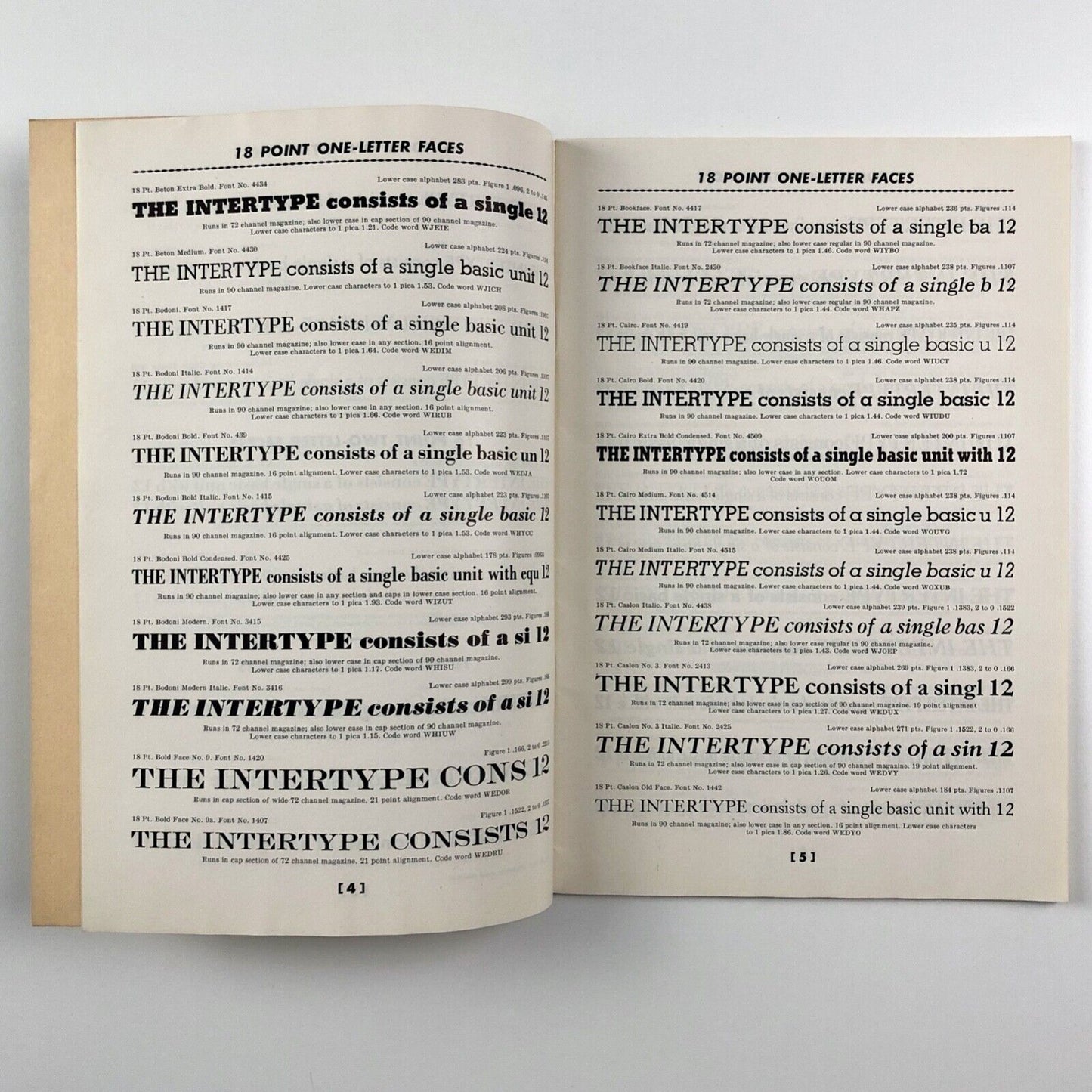 Intertype Headletter and Display Type Faces | Intertype Corporation brochure | Undated