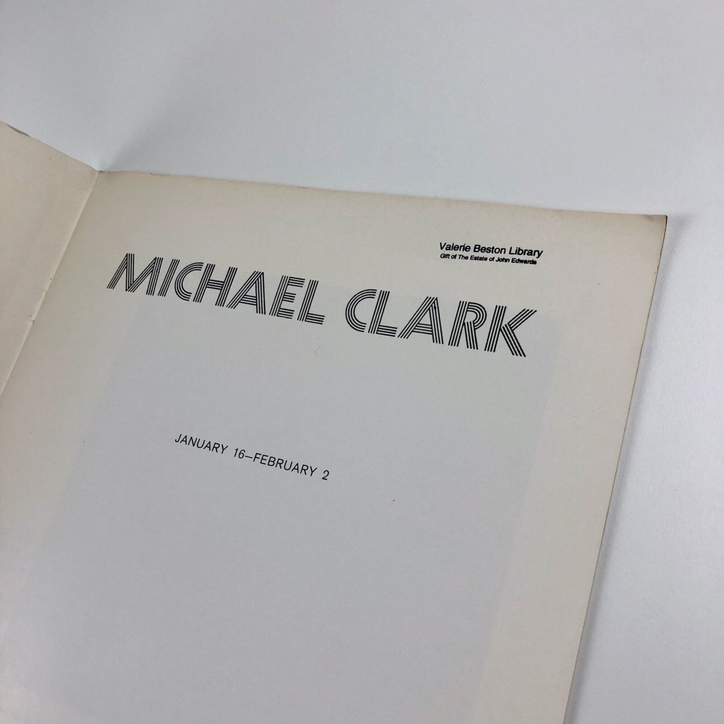Michael Clark | Andrew Crispo Gallery, New York | January-February 1973