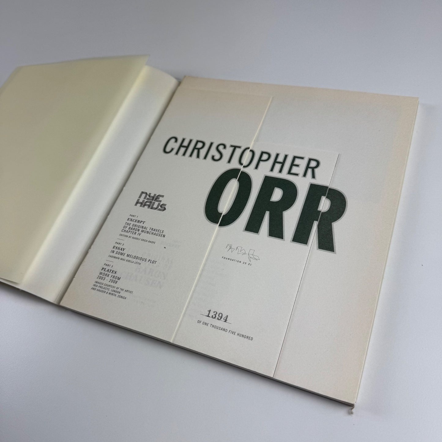 Christopher Orr. Foundation 20 21. Nye Haus, limited edition 1394 of 1500