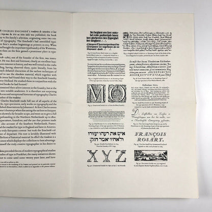 Typefoundries in the Netherlands | Charles Enschedé | Prospectus leaflet, 1978