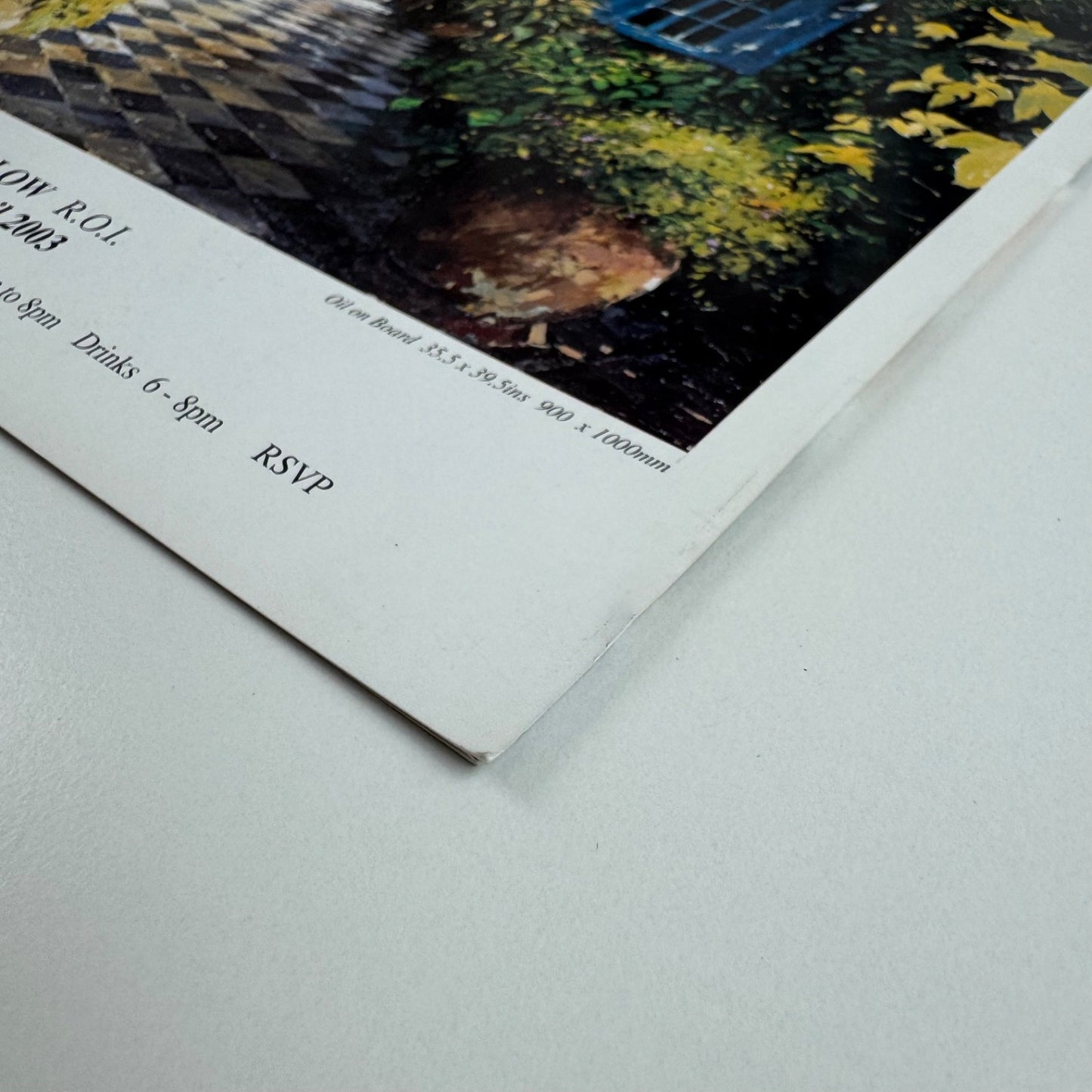Folding card/ private view invite Jeremy Barlow | Llewellyn Alexander, 2003