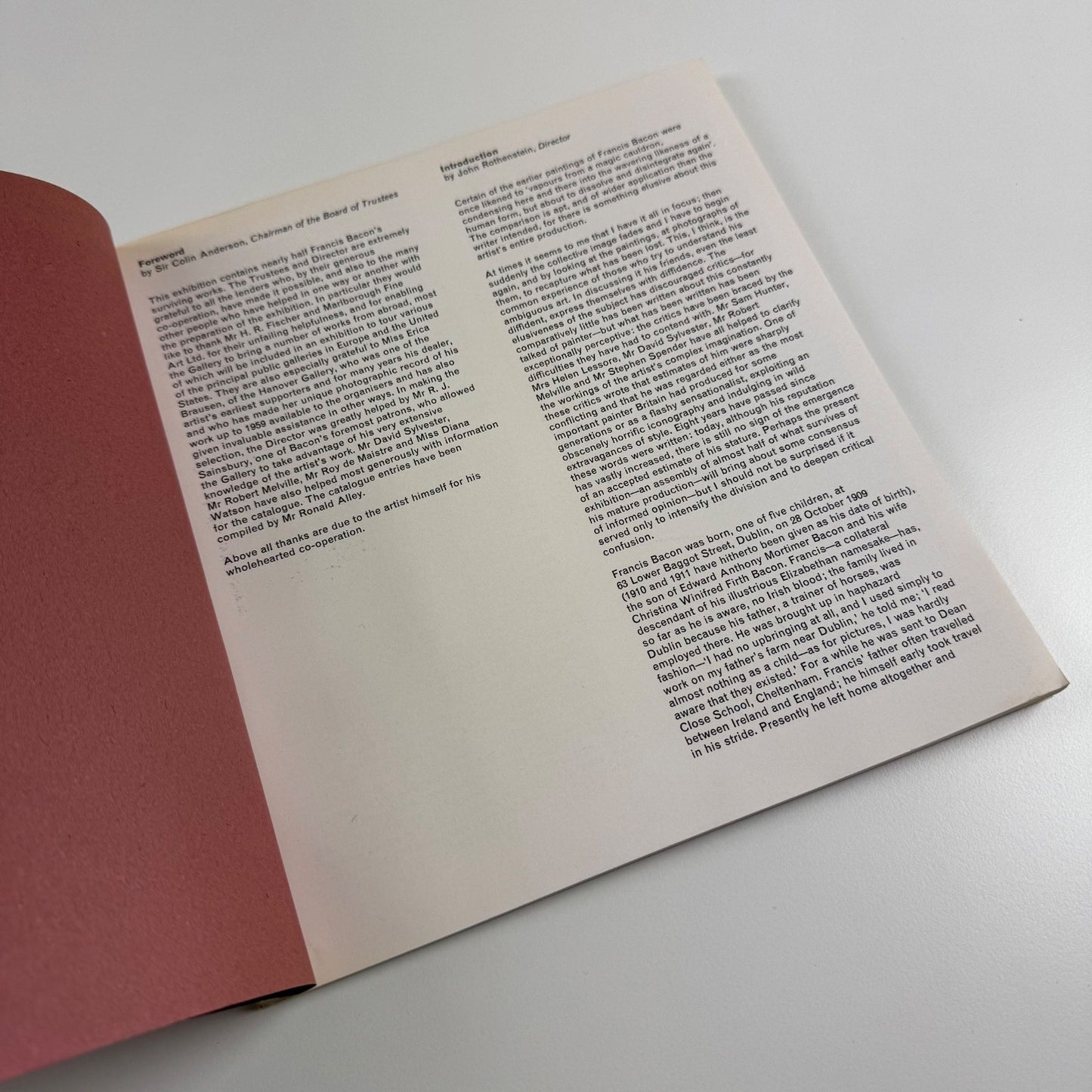 Francis Bacon | Tate Gallery May to July 1962 design Gordon House and press cuttings