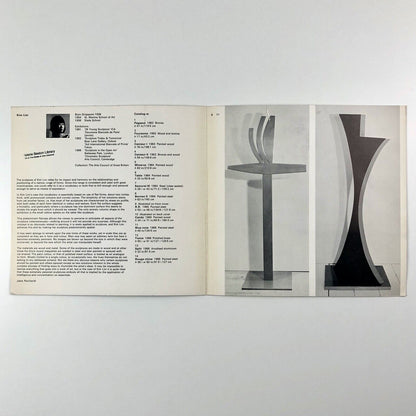 Kim Lim. Sculpture | Axiom Gallery 1966 | Jasia Reichardt introduction