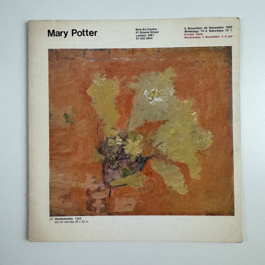 Folding card/catalogue Mary Potter | New Art Centre, 1969