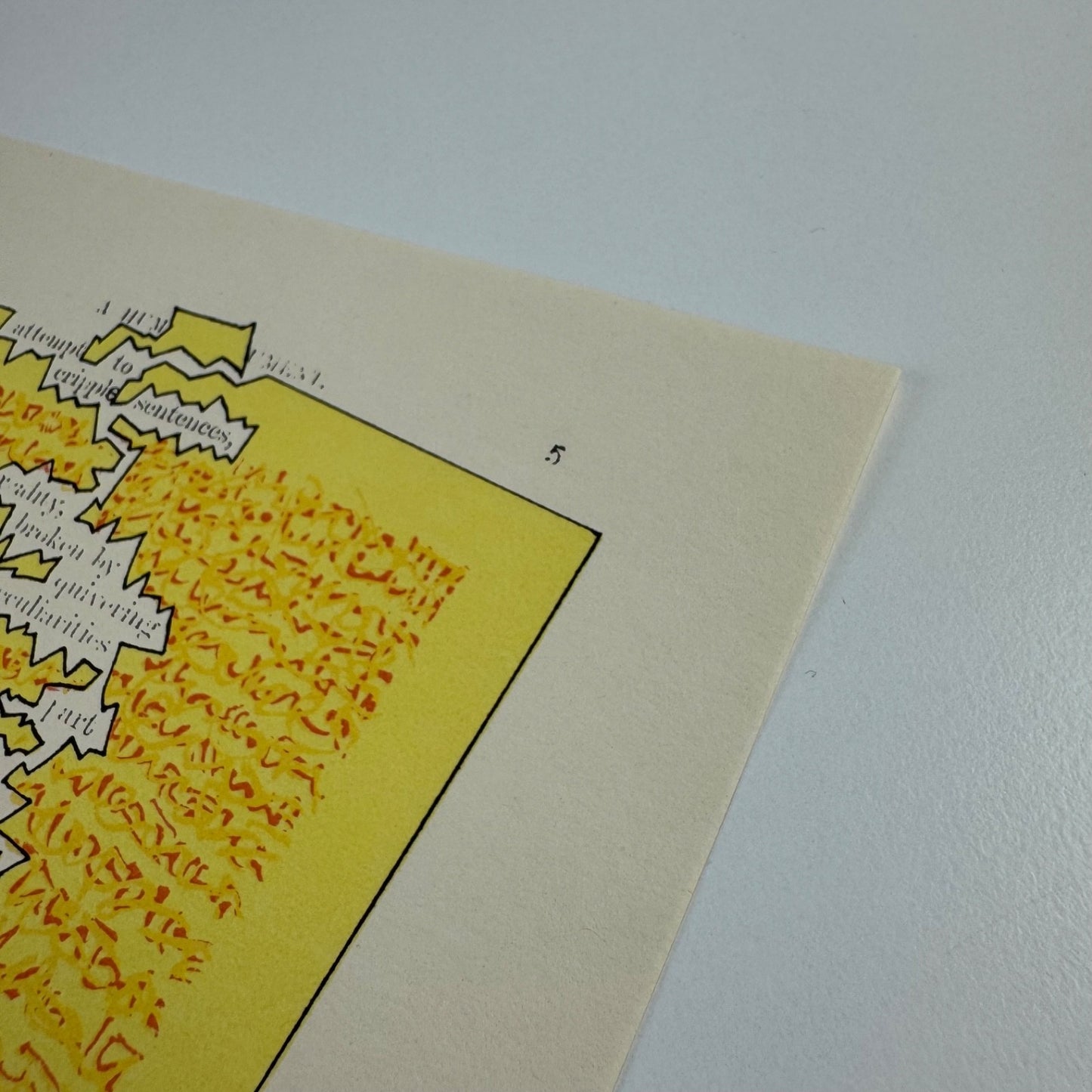 A Humument page 5 'attempt to cripple sentences' Tom Phillips | The Tetrad Press, 1970