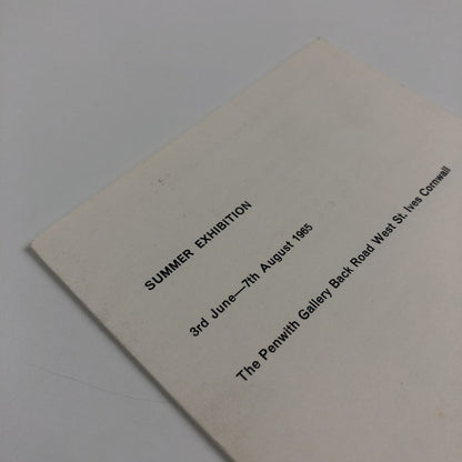 Folded card – The Penwith Society of Arts Summer Exhibition, 1965