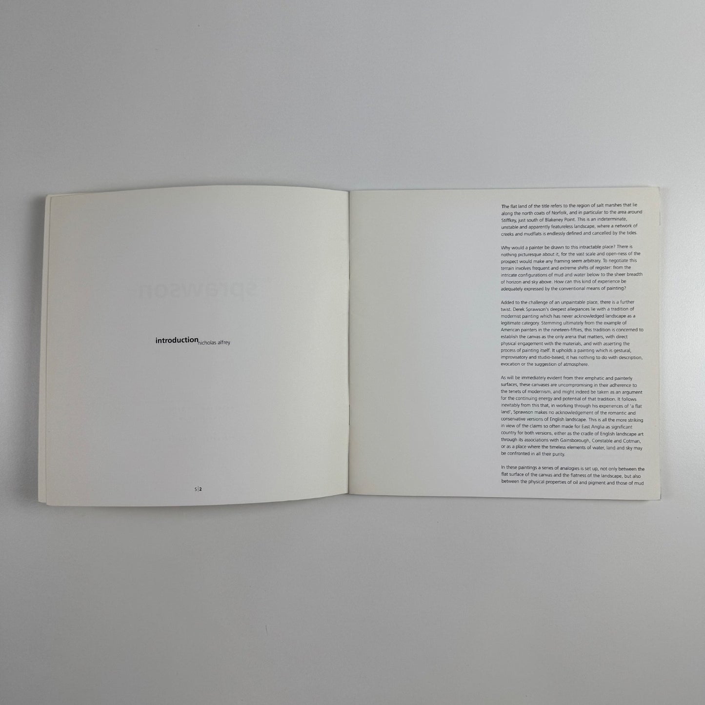 Derek Sprawson. Images from a flat land | Angel Row Art Gallery, Nottingham, 1993