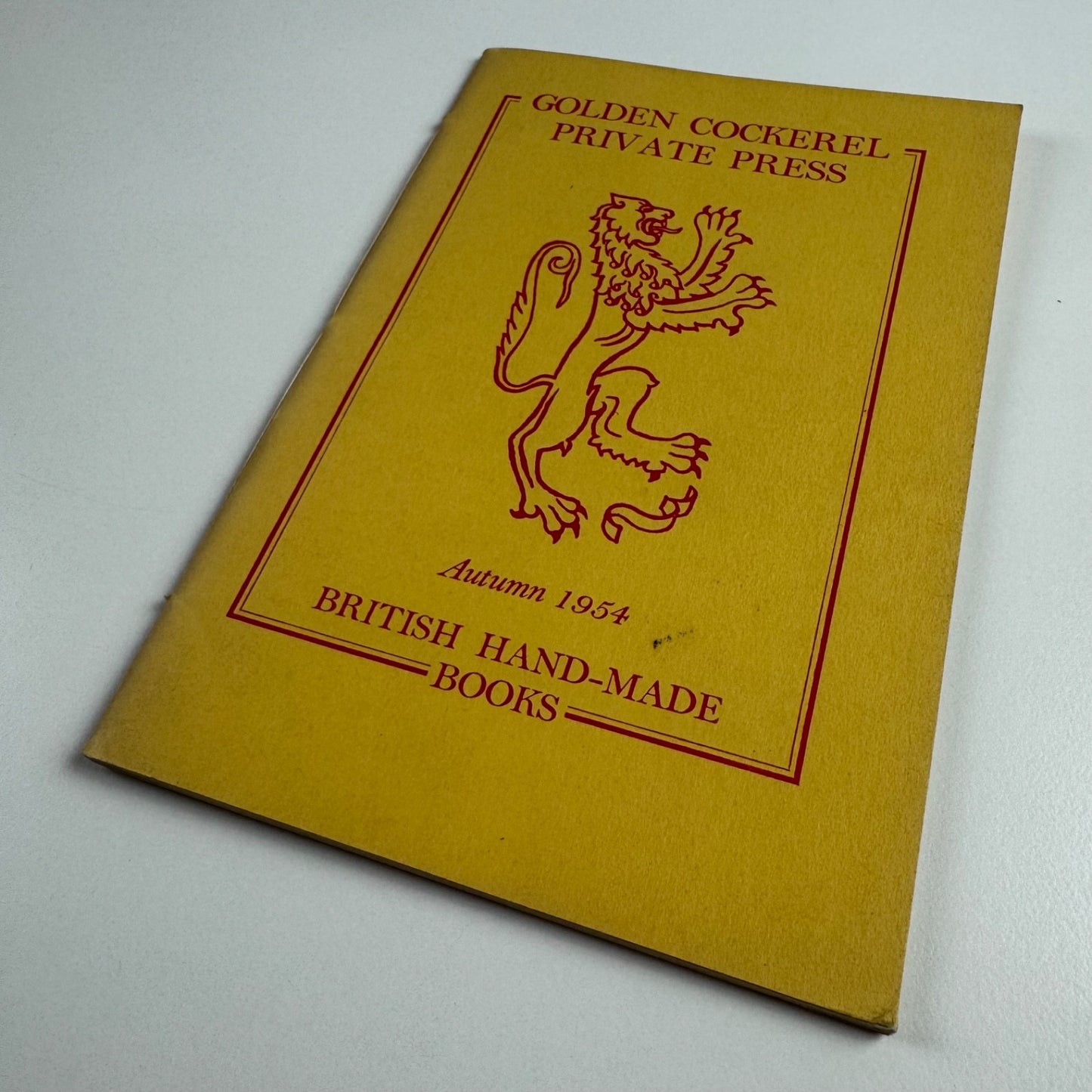 Golden Cockerel Private Press British Hand-made books Autumn 1954