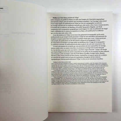 Lettres Françaises: Specimen de caractères français Jean-Francois Porchez 1998