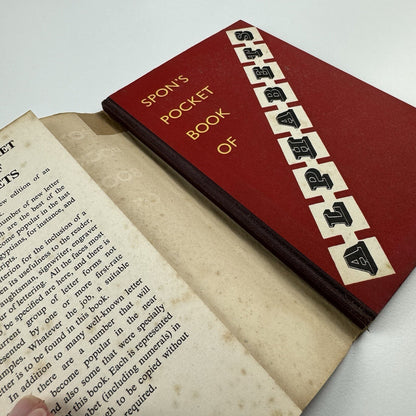 Spon’s Pocket Book of Alphabets | Revised edition, 1956