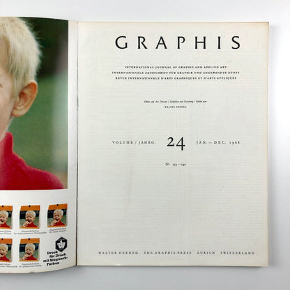 Graphis No 140 Vol 24 1968 | Walter Herdeg | The Graphis Press