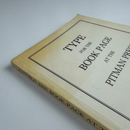 Type for the book page at the Pitman Press ed Leonard Chave Hamish Hamilton 1984